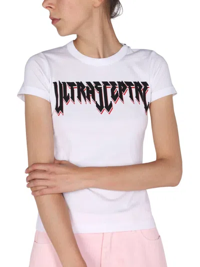 Raf Simons Logo Print T-shirt In White