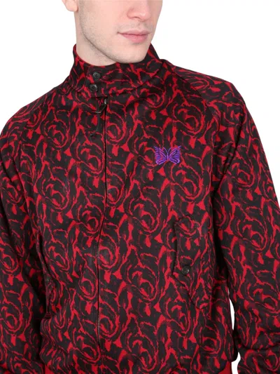Baracuta Pattern High-necked Casual Jacket In Red