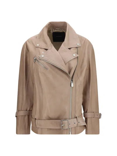 Pinko Sheep Leather Biker Jacket