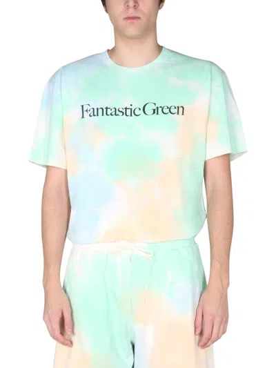 Msgm Organic Cotton Logo-graphic T-shirt In Multi