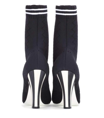 Shop Fendi Stretch-knit Ankle Boots In Eero