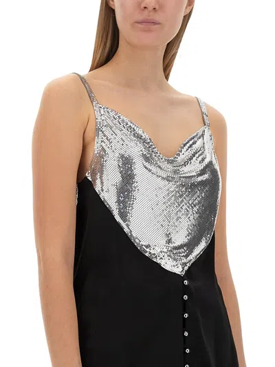 Rabanne Metallic Insert Blouse In Multicolor