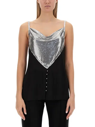 Rabanne Metallic Insert Blouse In Multicolor