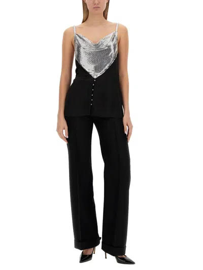 Rabanne Metallic Insert Blouse In Multicolor