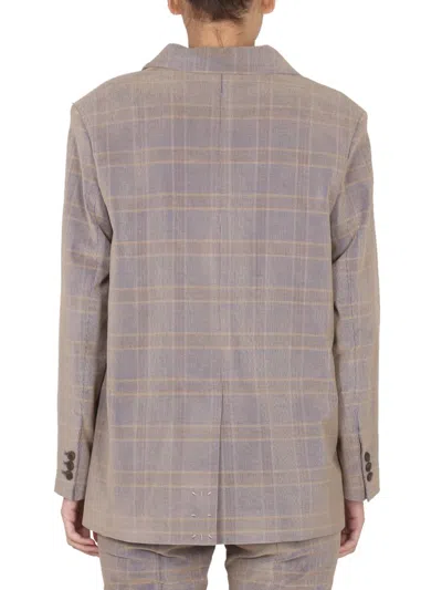 Mcq By Alexander Mcqueen Double-breasted Oversized Blazer With Mirror Lapels In Multi