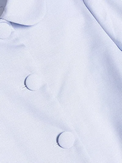 Simonetta Cotton Pointed-collar Jacket In Blue