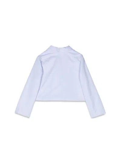 Simonetta Cotton Pointed-collar Jacket In Blue