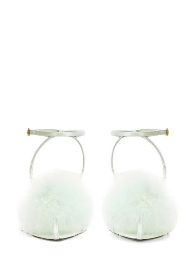 Saint Laurent Mule Mae In Satin Crepe In Multi