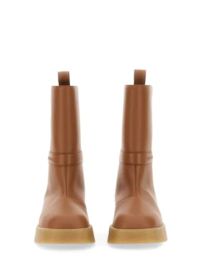 Stella Mccartney Platform Polyurethane Ankle Boot In Multi