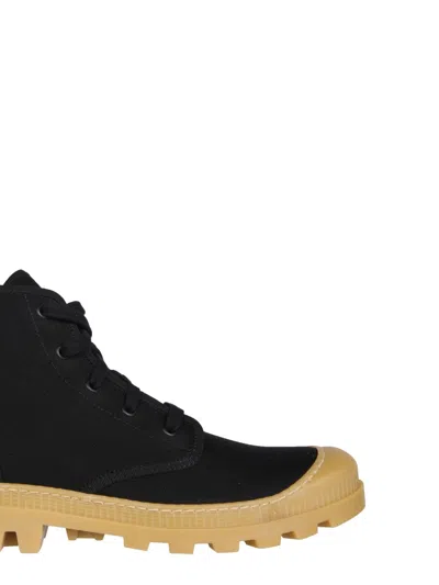 Gia Borghini Canvas Hiking Boot In Black