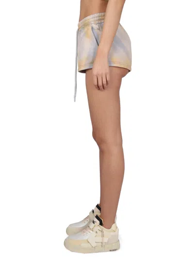 Off-white Cotton Bermudas In Blue