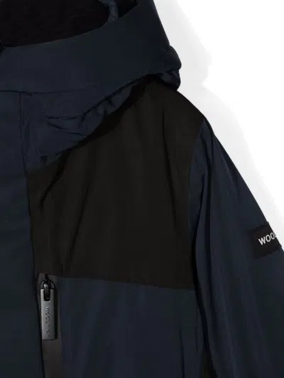 Woolrich Weather-resistant Polyester Ski Jacket In Blue