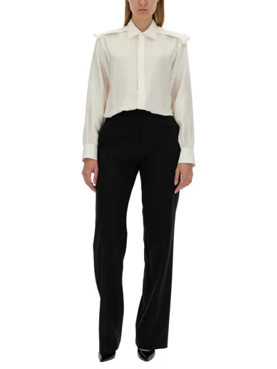 Burberry White Regular Solid Shirt In White