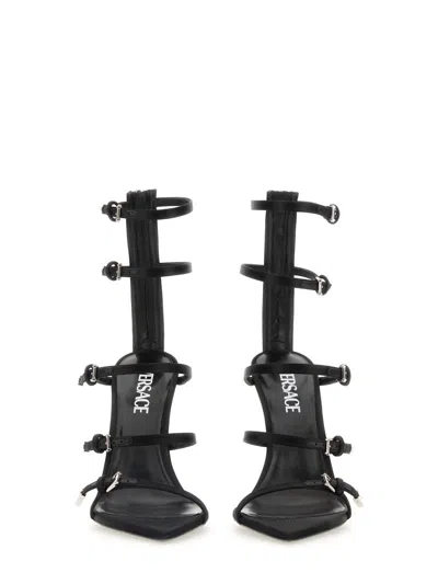 Versace Pin-point Stiletto Sandal In Multi