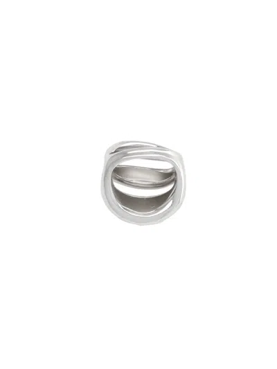 Panconesi Triptych Blow Up Ring In Silver