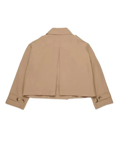 Max & Co Max&co. Cotton-blend Double-breasted Blazer In Beige