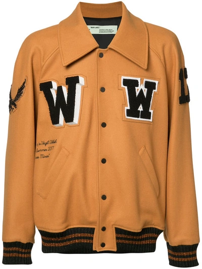 Off-white Patched Varsity Jacket