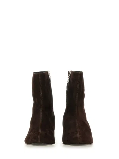 Carel Paris Aiglon Zip Suede Ankle Boots In Brown
