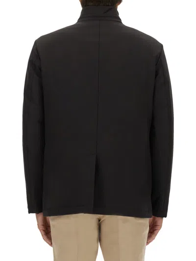 Fay Hook Closure Jacket In Black
