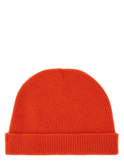 Jil Sander Wool Blend Hat In Orange