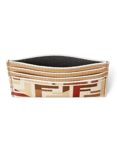 Fendi Card Case In Beige