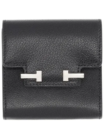Tom Ford Leather Card Case In Black