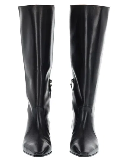 Stuart Weitzman Leather Knee-high Boots In Black