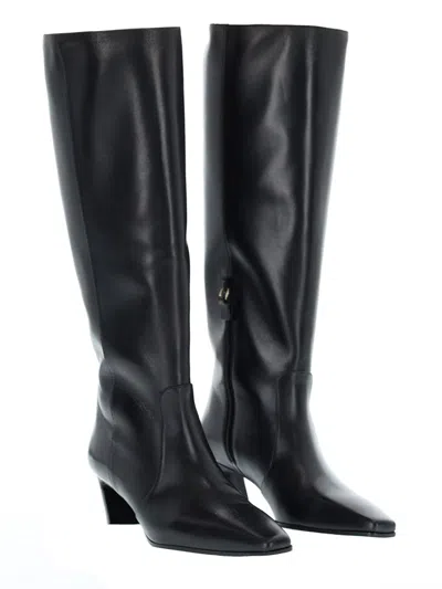Stuart Weitzman Leather Knee-high Boots In Black