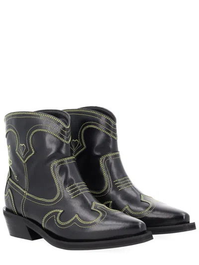 Ganni Low Shaft Boot In Multi