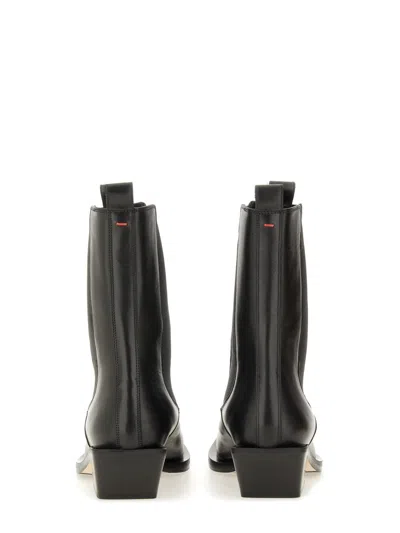 Aeyde Calf Leather Boot In Black