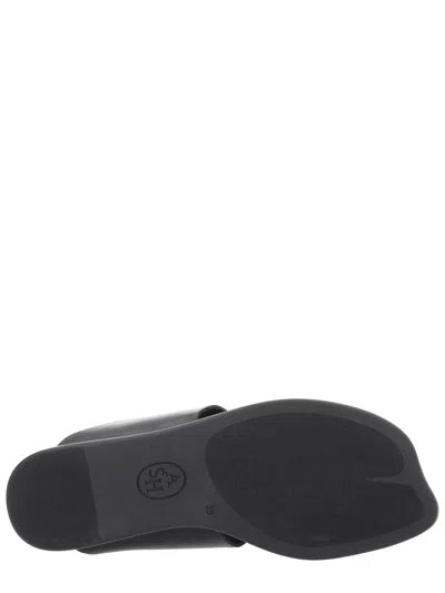 Ash Genius Leather Studded Thong Sandals In Black