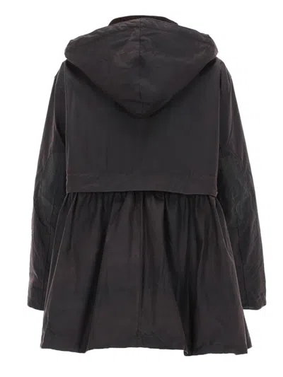 Barbour Peplum Waxed Cotton Jacket In Brown