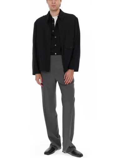 Our Legacy Evolved Jacket In Merino Wool Voile In Eclipse Black In Black