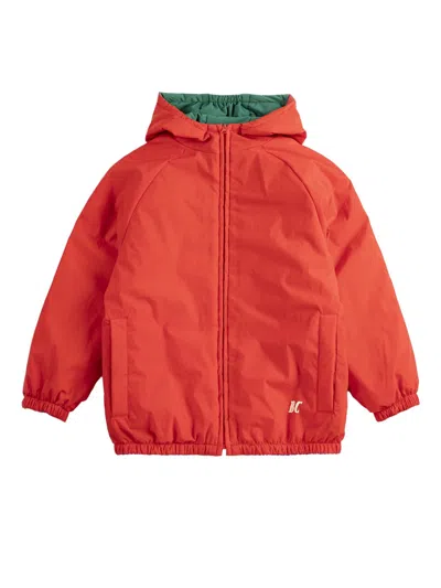 Bobo Choses Reversible Mini Anorak Jacket With Hood In Blue