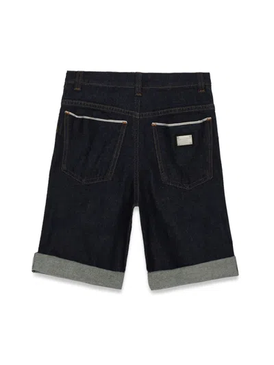 Dolce & Gabbana Cotton-elastane Bermuda Shorts In Black