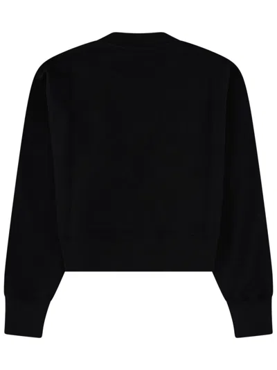 Msgm Logo-print Cotton Sweatshirt In Black
