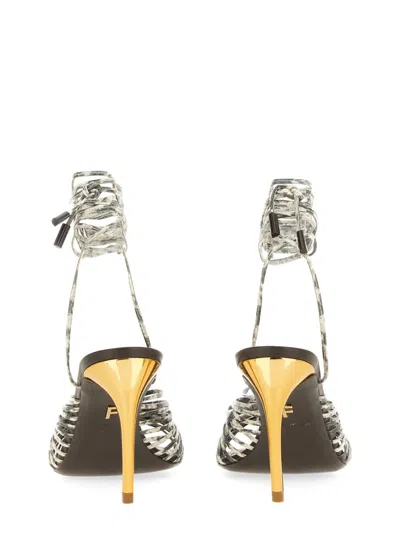 Ferragamo Calf Leather Sandals In Multi