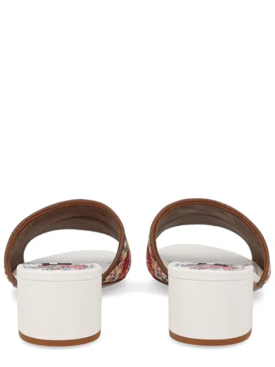 Dolce & Gabbana Elegant Open Toe Sandals With Tpu And Leather Outsole In Multi