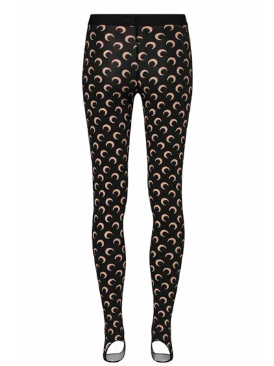 Marine Serre Polyamide Elastane Leggings In Black