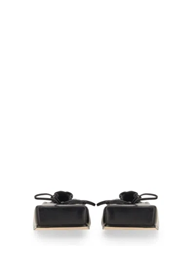 Jacquemus Black Square-toe Shoes With Gathered Upper In Black