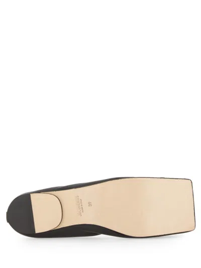 Jacquemus Black Square-toe Shoes With Gathered Upper In Black
