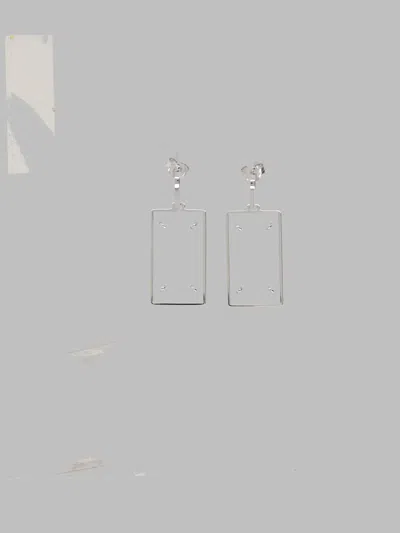 Maison Margiela Rectangular Drop Earrings In Yellow