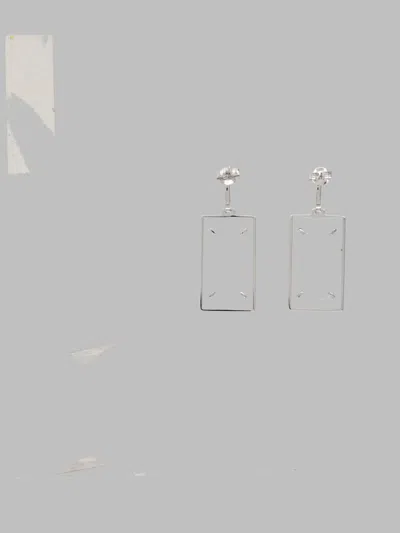 Maison Margiela Rectangular Drop Earrings In Yellow