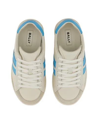 Bally Tyger Leather Sneakers In White