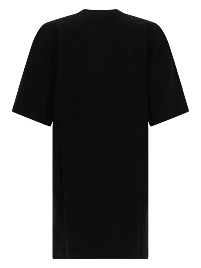 Msgm Cotton T-shirt Dress In Black