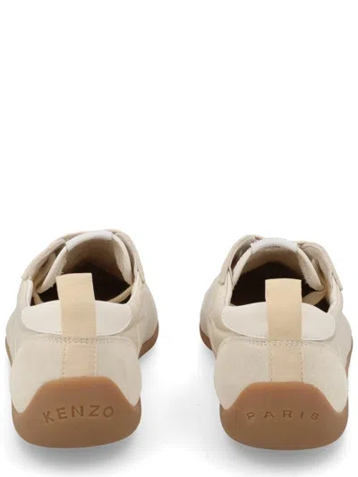 Kenzo Striker Sneaker Low Profile Pull Tab In Beige
