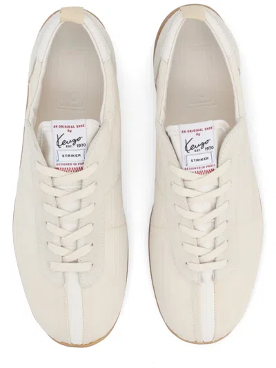 Kenzo Striker Sneaker Low Profile Pull Tab In Beige