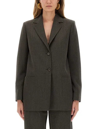 Moschino Wool Blend Jacket In Brown