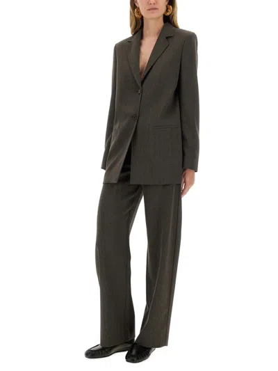 Moschino Wool Blend Jacket In Brown