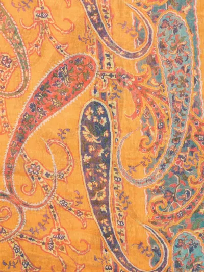 Etro Printed Modal Blend Scarf In Multicolor